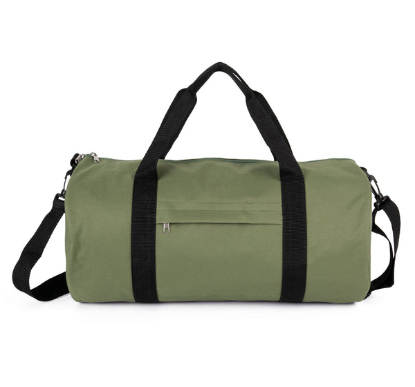 Recycled tubular bag with front pocket