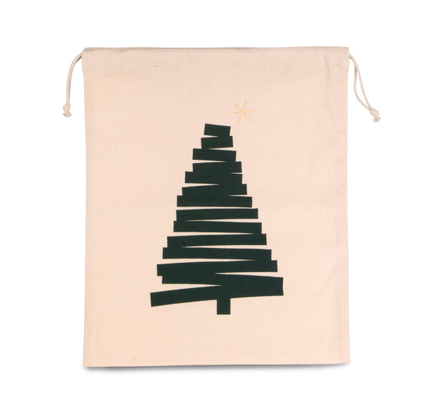 Tree pattern cotton drawstring bag