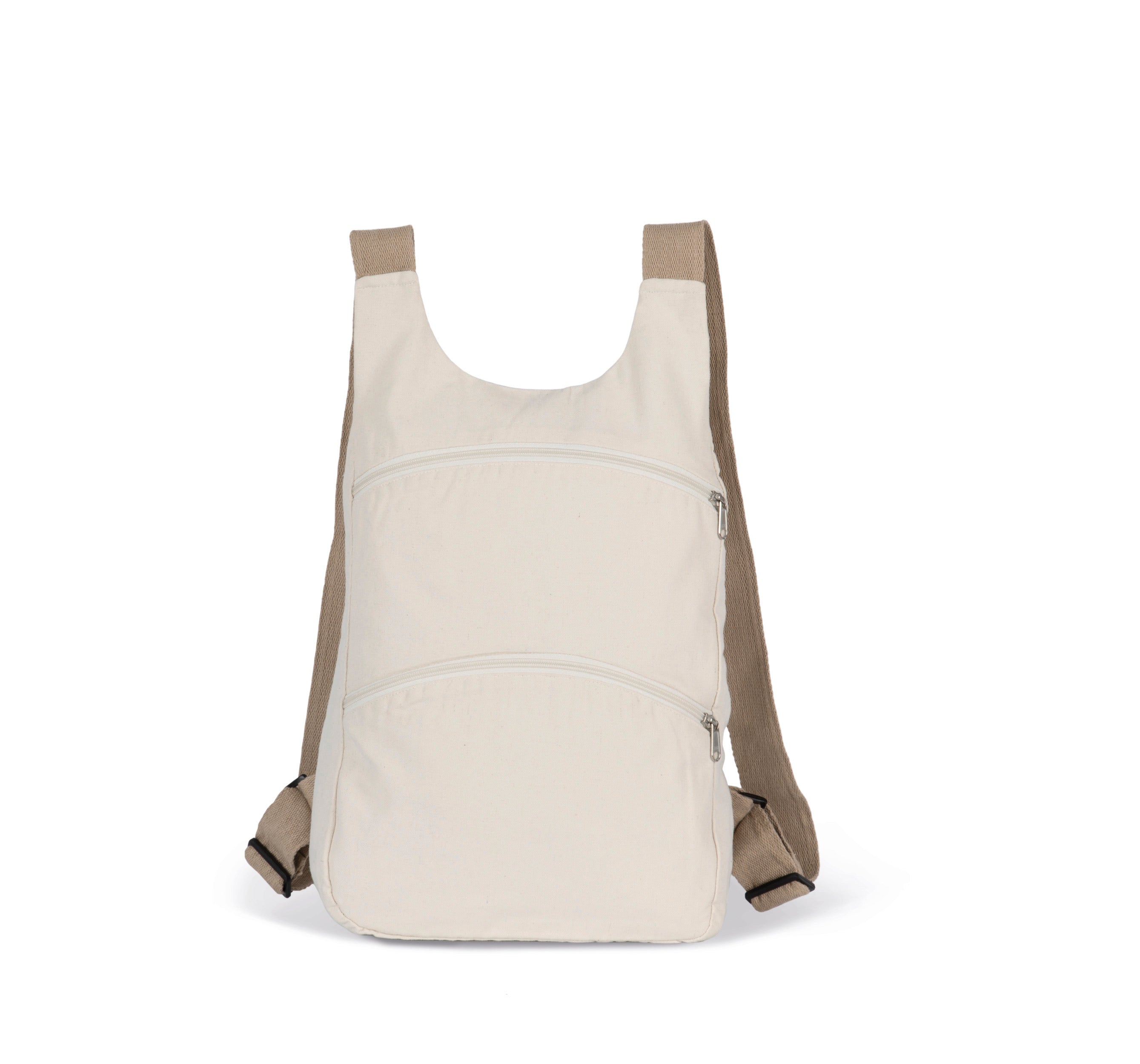 Recycled backpack with anti-theft back pocket