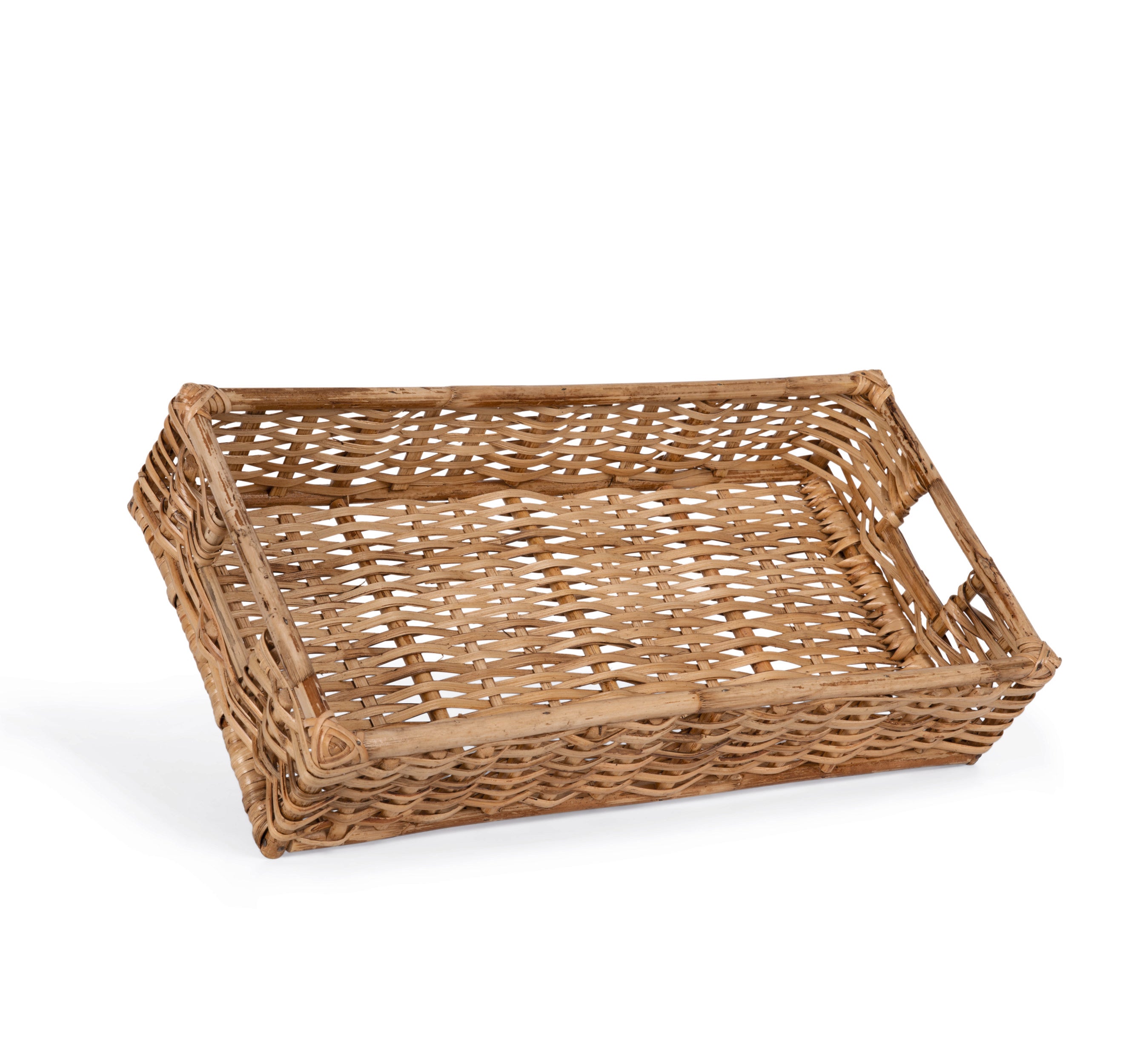 Panier rectangulaire en rotin