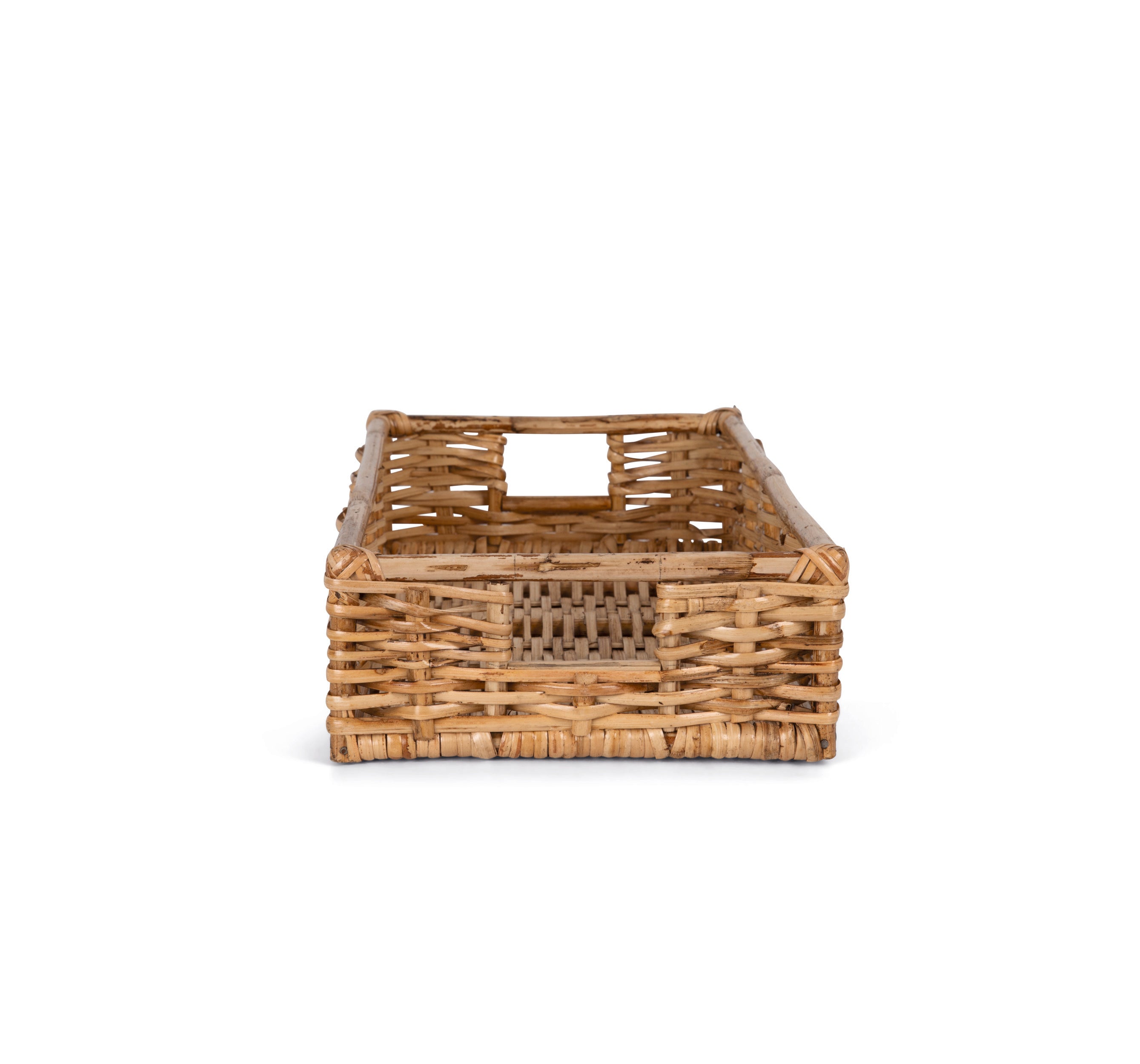 Panier rectangulaire en rotin