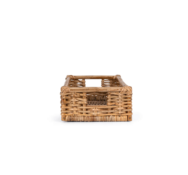 Panier rectangulaire en rotin