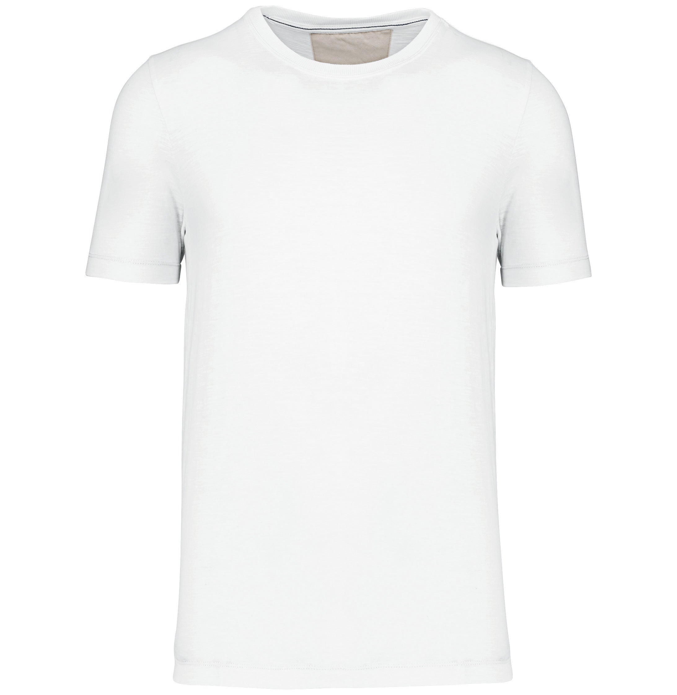 T-shirt slub écoresponsable col rond manches courtes homme - 160 g