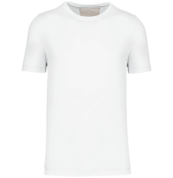 T-shirt slub écoresponsable col rond manches courtes homme - 160 g