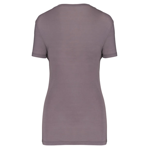 T-shirt Lyocell TENCEL™ col V manches courtes femme - 145 g