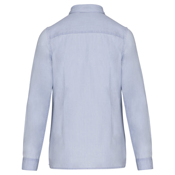 Chemise écoresponsable délavée en coton twill femme