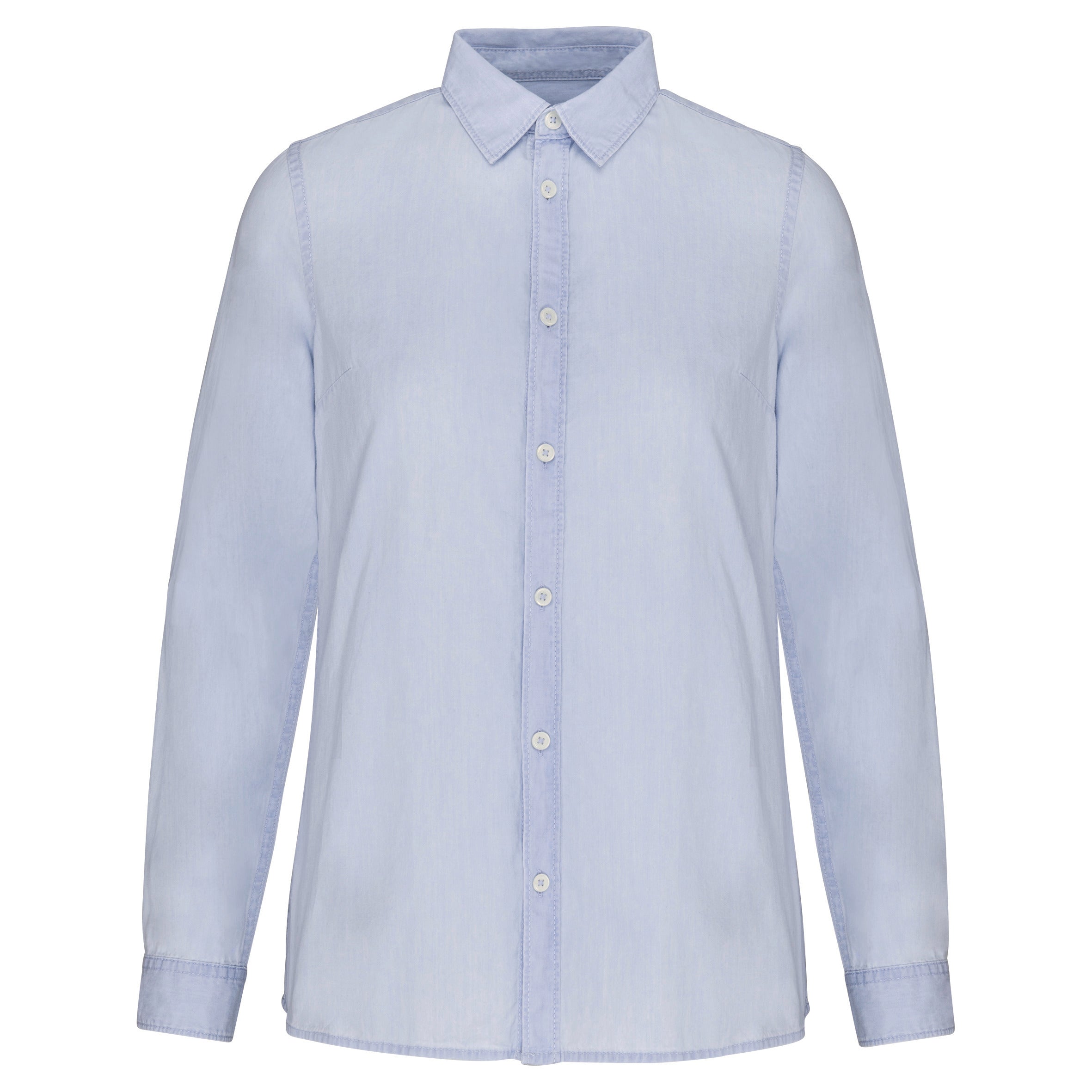 Chemise écoresponsable délavée en coton twill femme