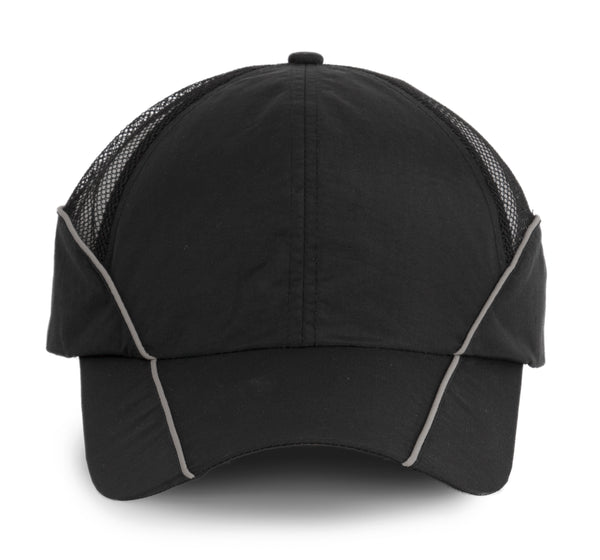 Casquette avec filet doux - 6 panneaux