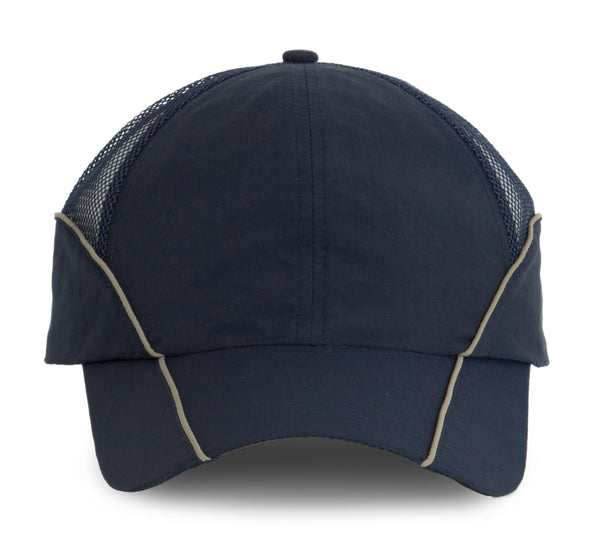 Casquette avec filet doux - 6 panneaux