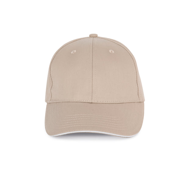 CAP WITH CONTRASTING SANDWICH - 6 PANELS