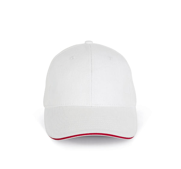 Contrast sandwich organic cotton cap - 6 panels