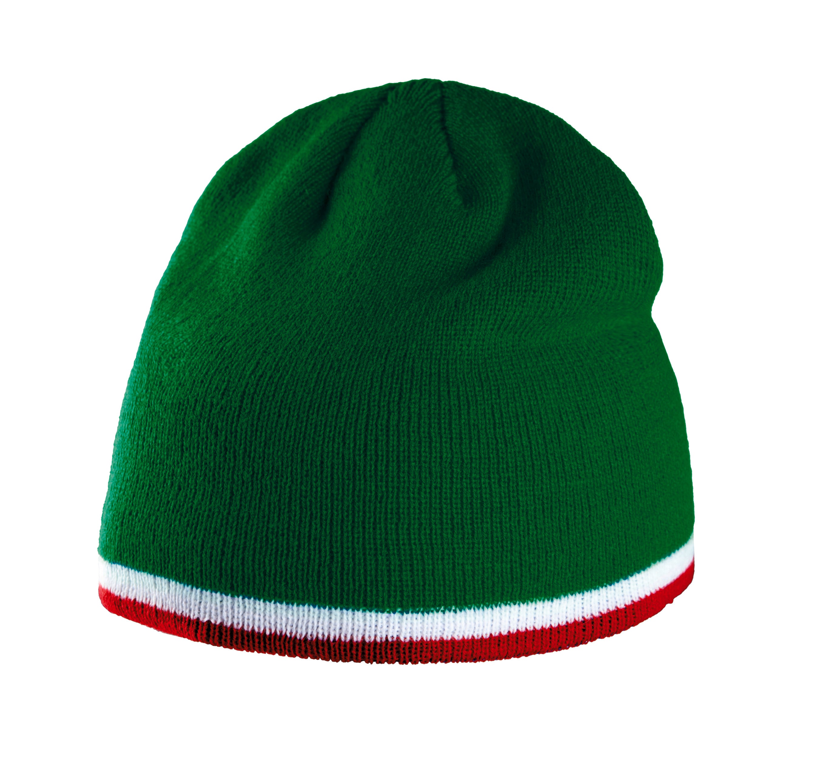 BONNET AVEC BANDE BICOLORE CONTRASTÉE
