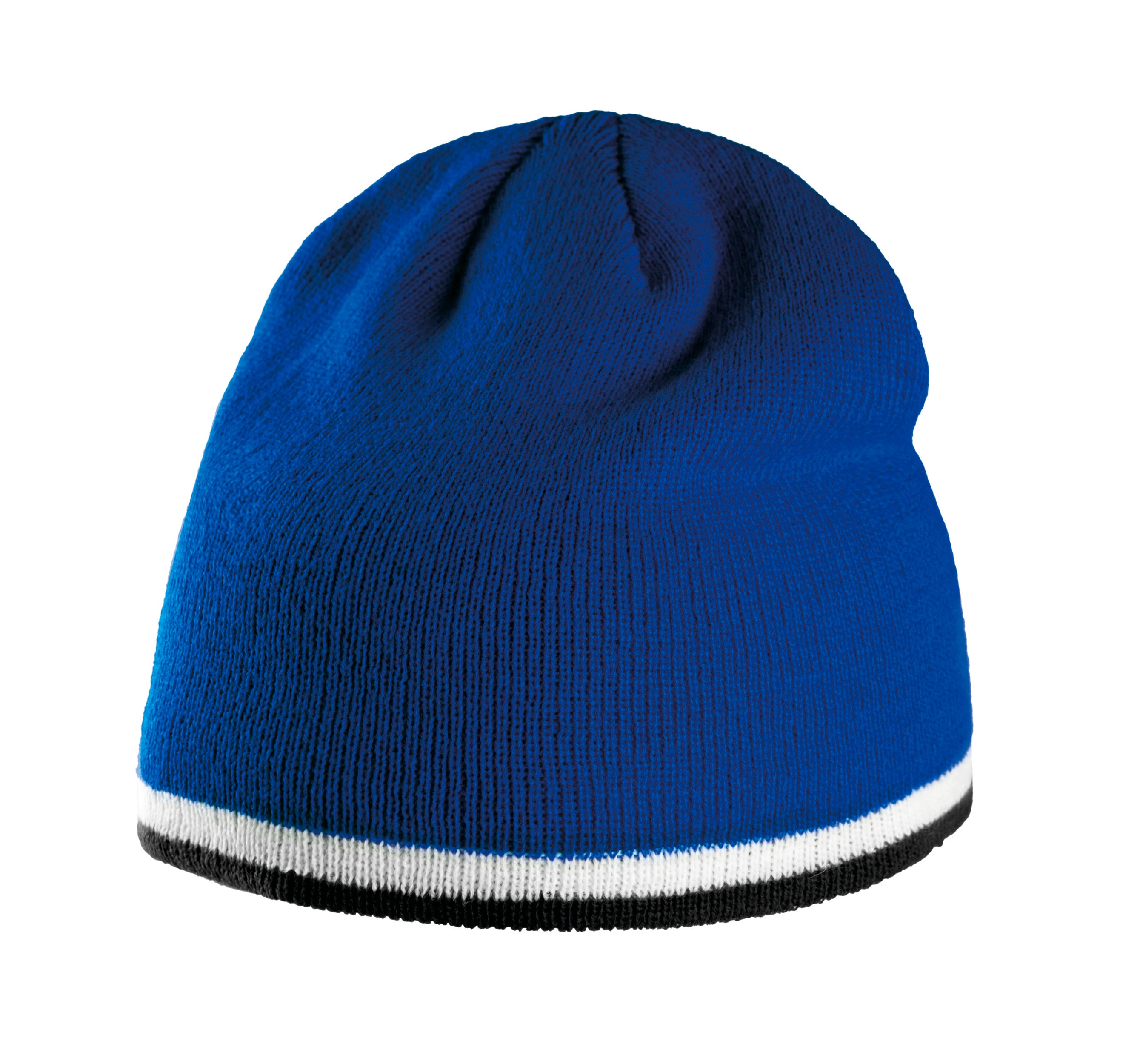 BONNET AVEC BANDE BICOLORE CONTRASTÉE