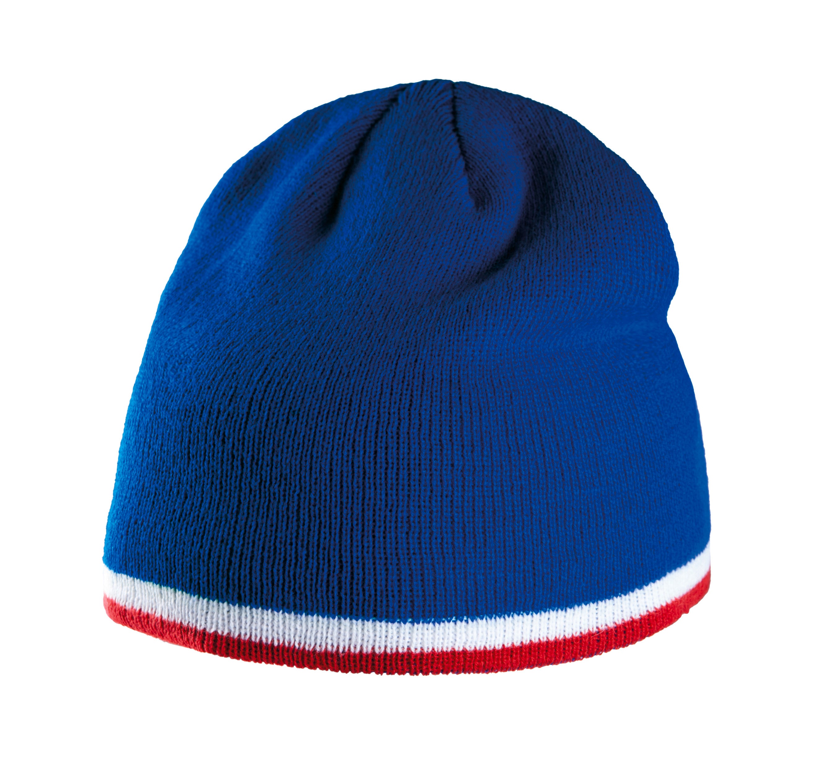 BONNET AVEC BANDE BICOLORE CONTRASTÉE