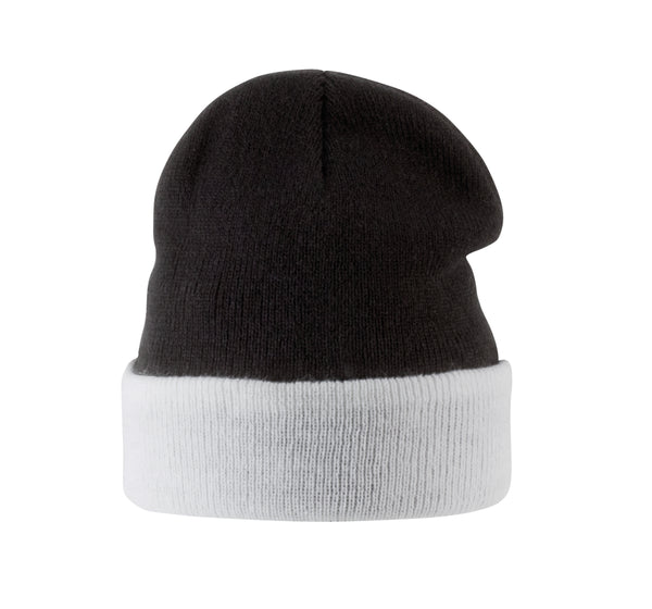 TWO-TONE CHILDREN'S HAT WITH CUFFS