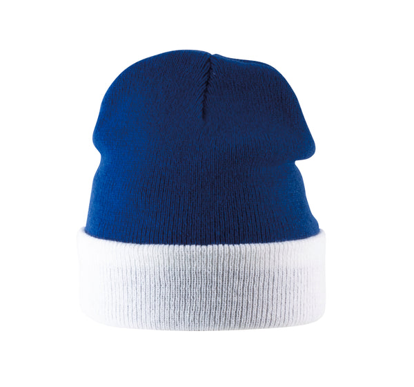 TWO-TONE CHILDREN'S HAT WITH CUFFS