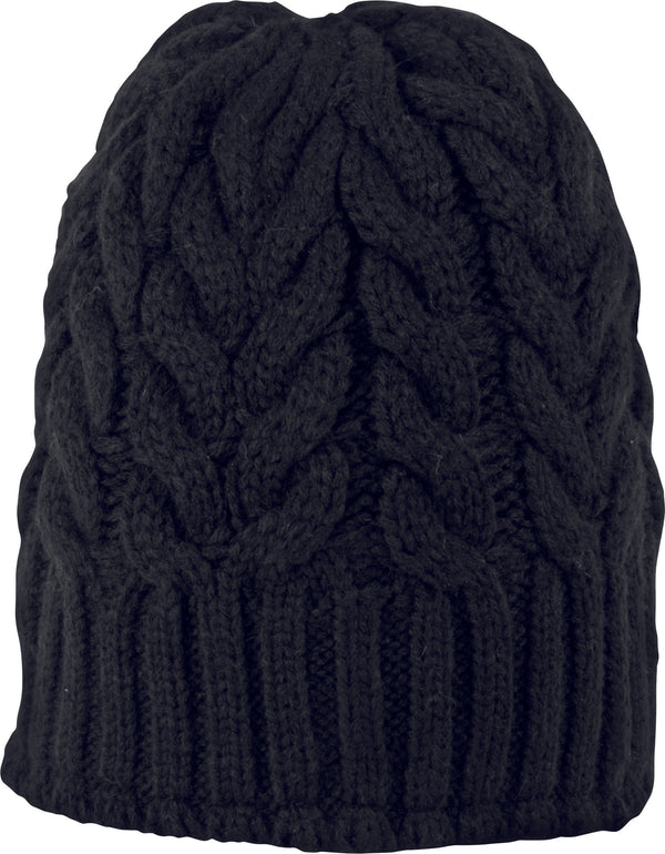 Cable knit beanie