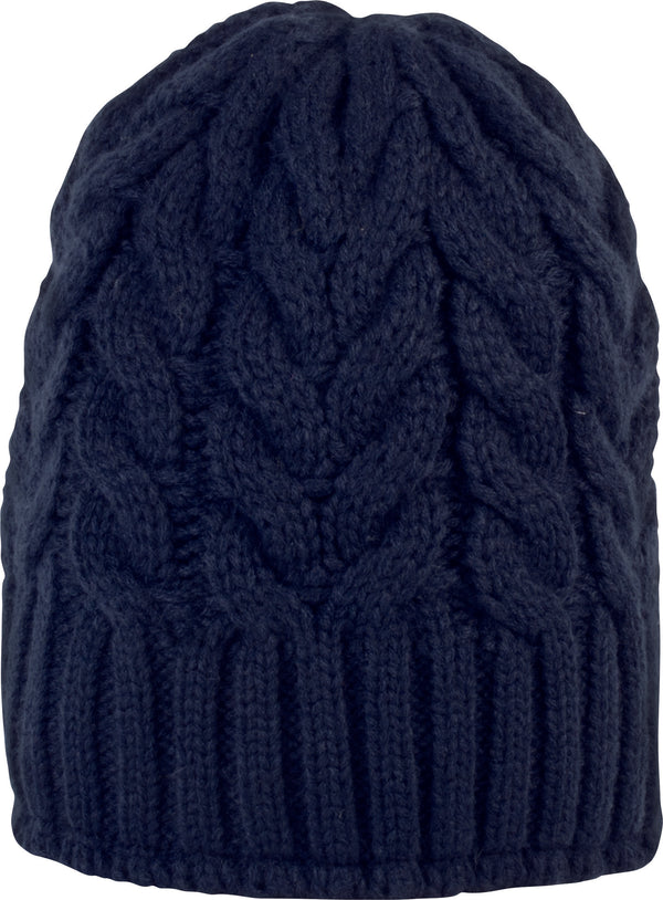 Cable knit beanie