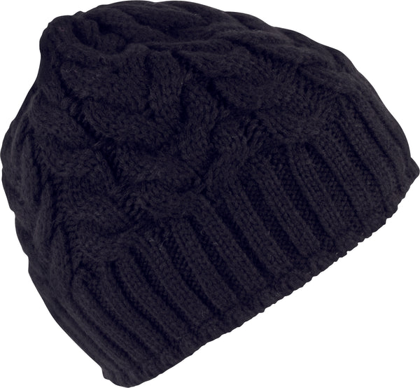 Cable knit beanie