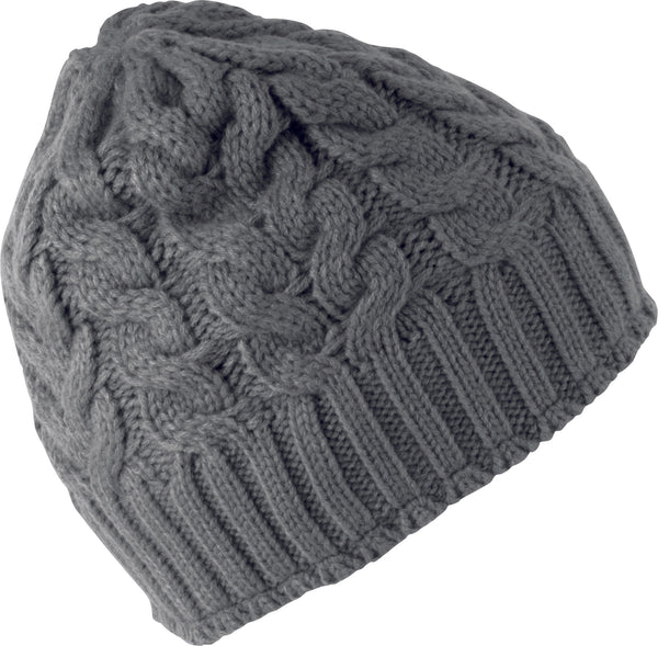 Cable knit beanie