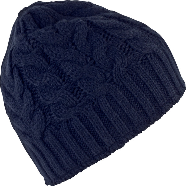 Cable knit beanie