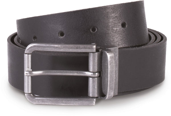 Leren riem met ruwe rand - 35 mm