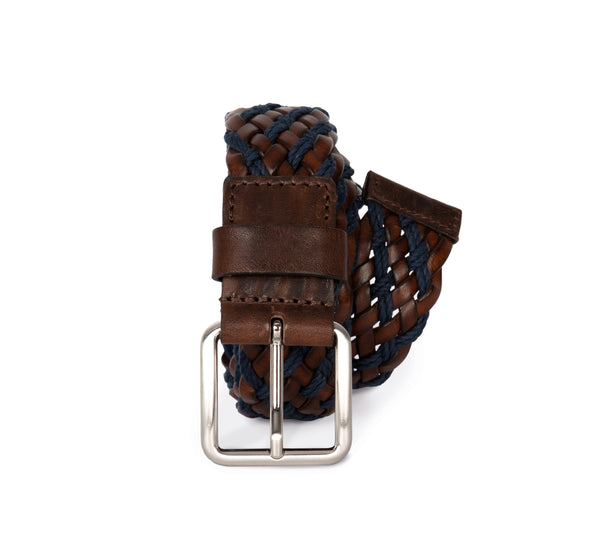 Two-tone braided belt