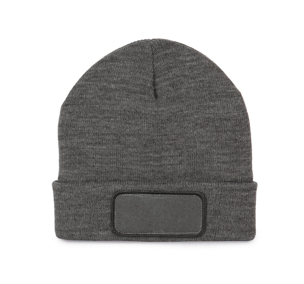 Gerecyclede beanie met patch en Thinsulate voering