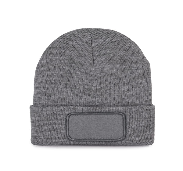 Gerecyclede beanie met patch en Thinsulate voering