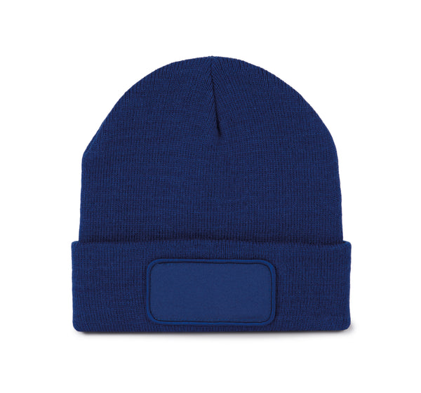 Gerecyclede beanie met patch en Thinsulate voering