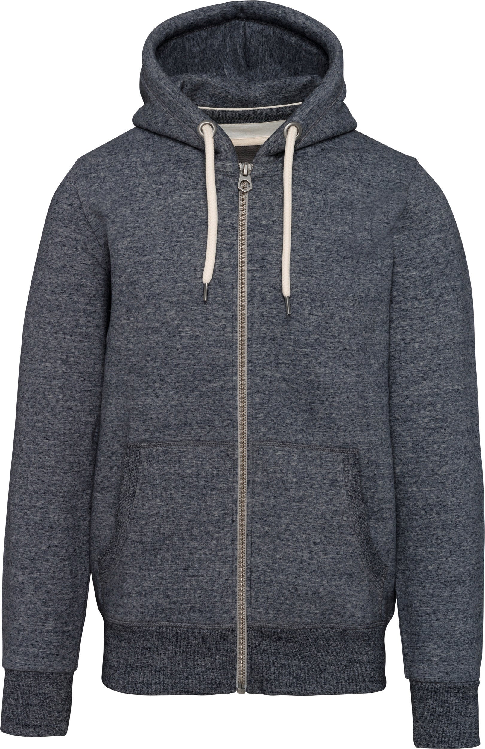 Vintage herensweatshirt met capuchon en rits