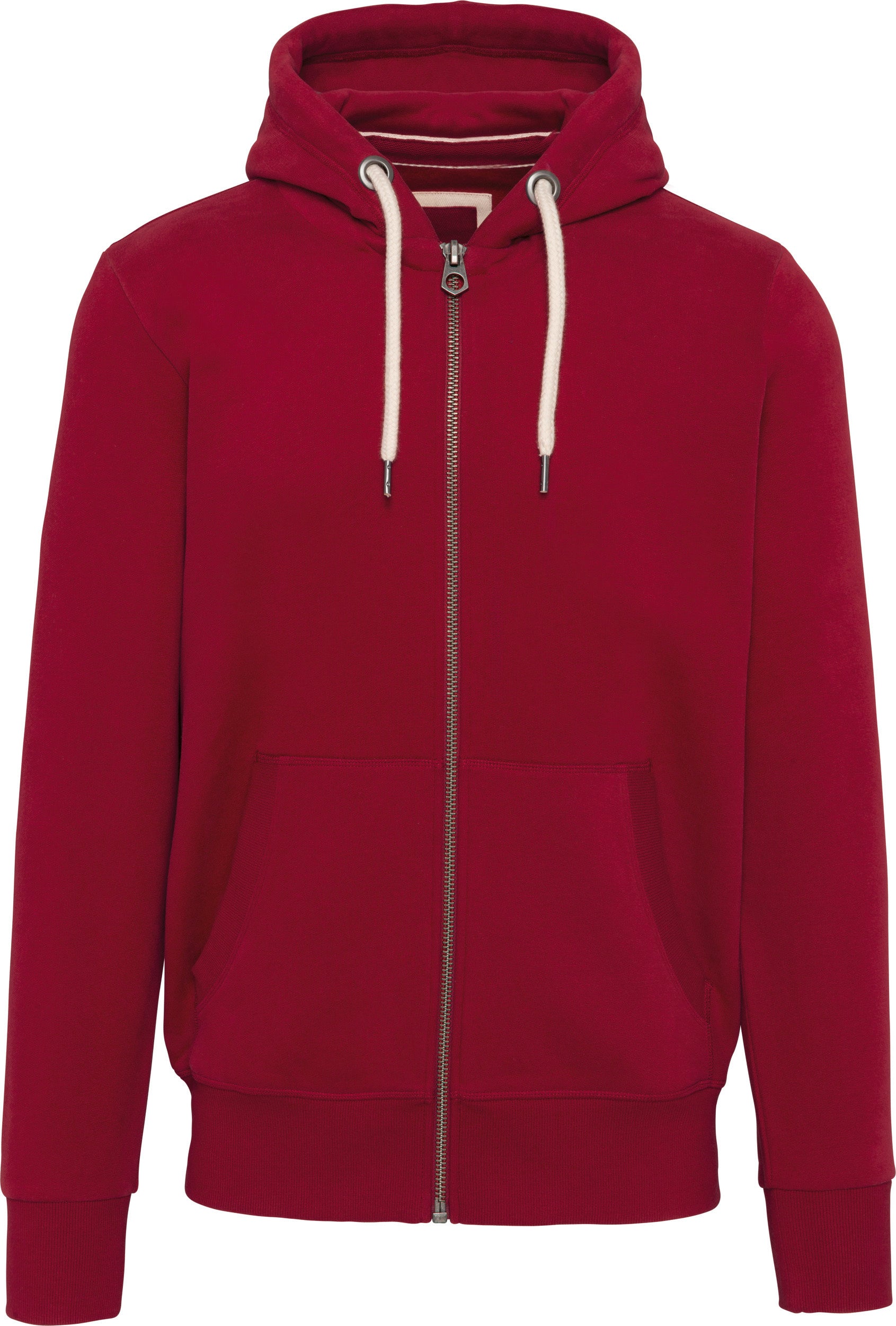 Vintage herensweatshirt met capuchon en rits