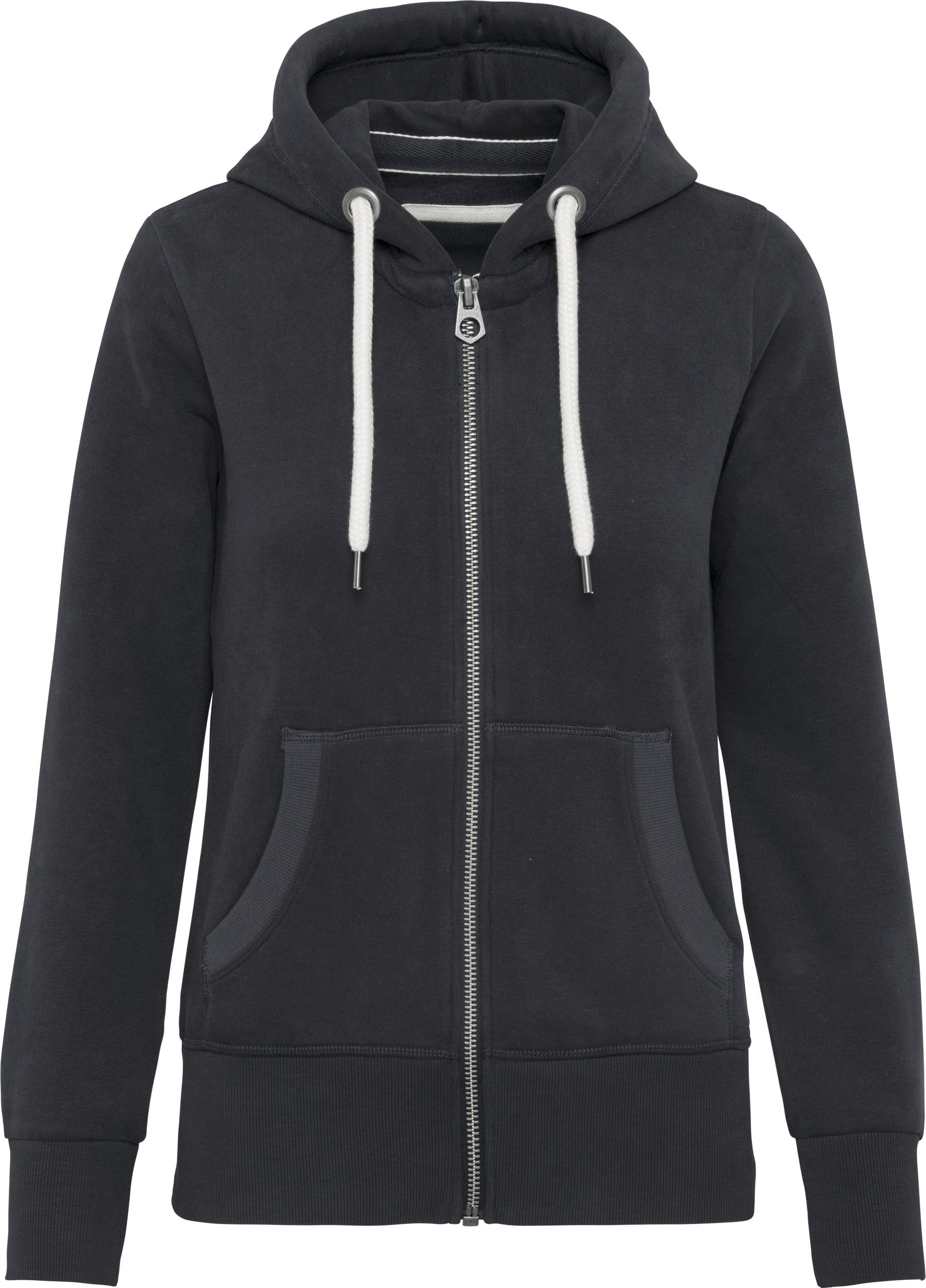 Vintage sweatshirt met capuchon en rits voor dames