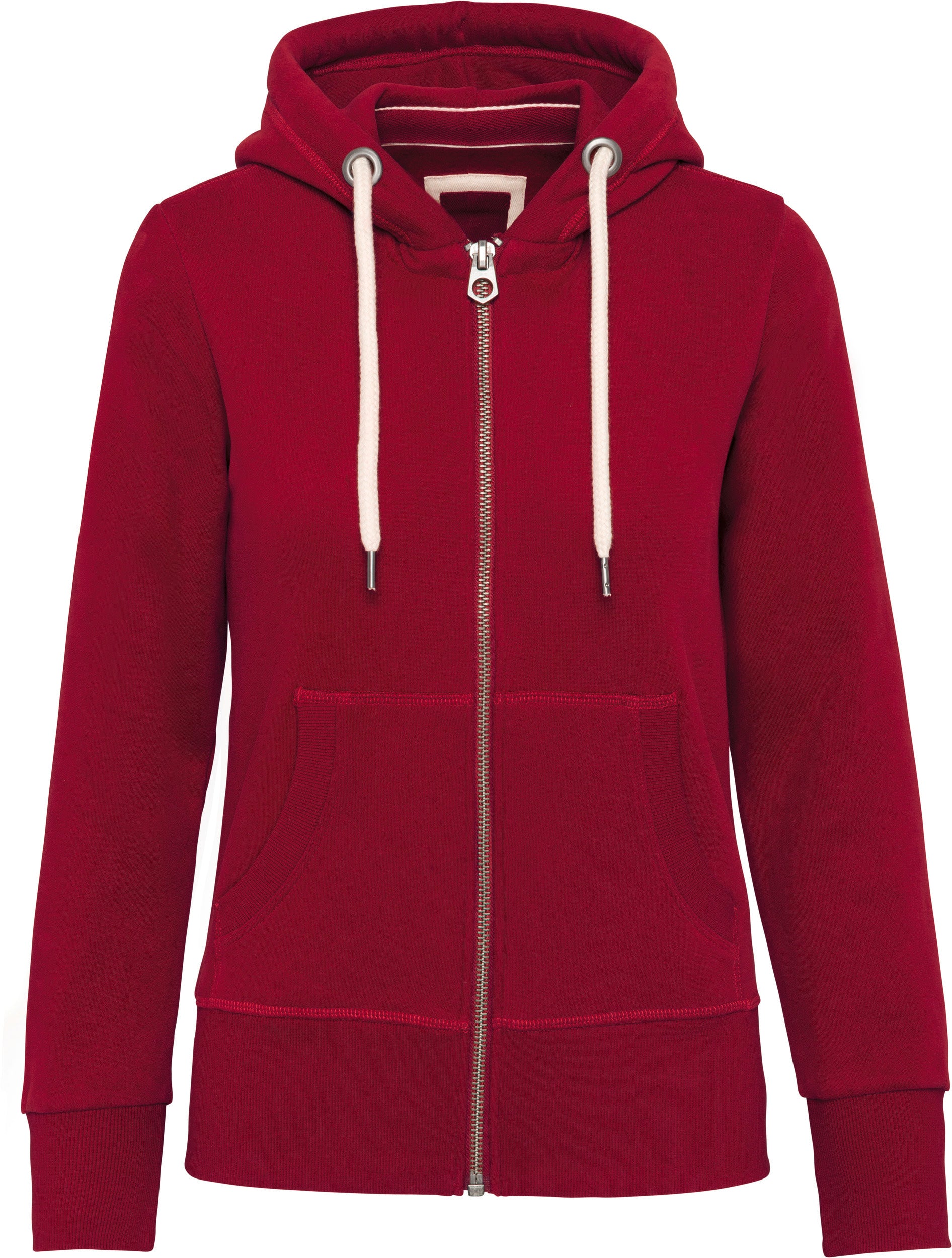 Vintage sweatshirt met capuchon en rits voor dames