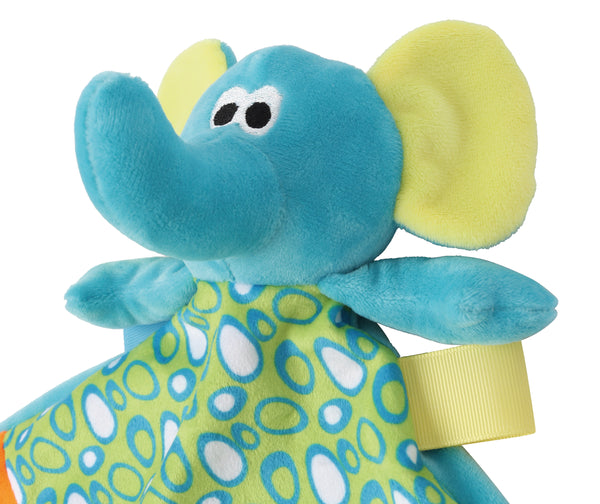 DOUDOU PLAT MULTICOLORE ÉLÉPHANT