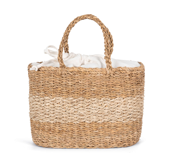 Sac panier en jute et jonc de mer