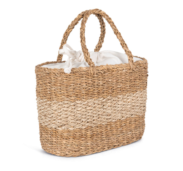 Sac panier en jute et jonc de mer