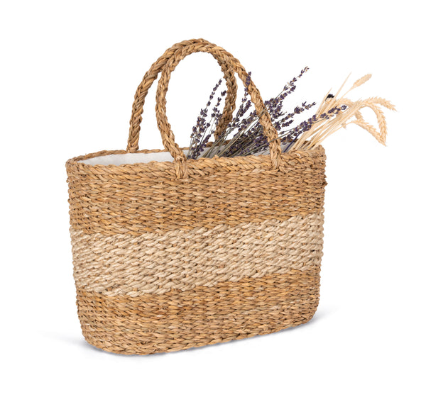 Sac panier en jute et jonc de mer