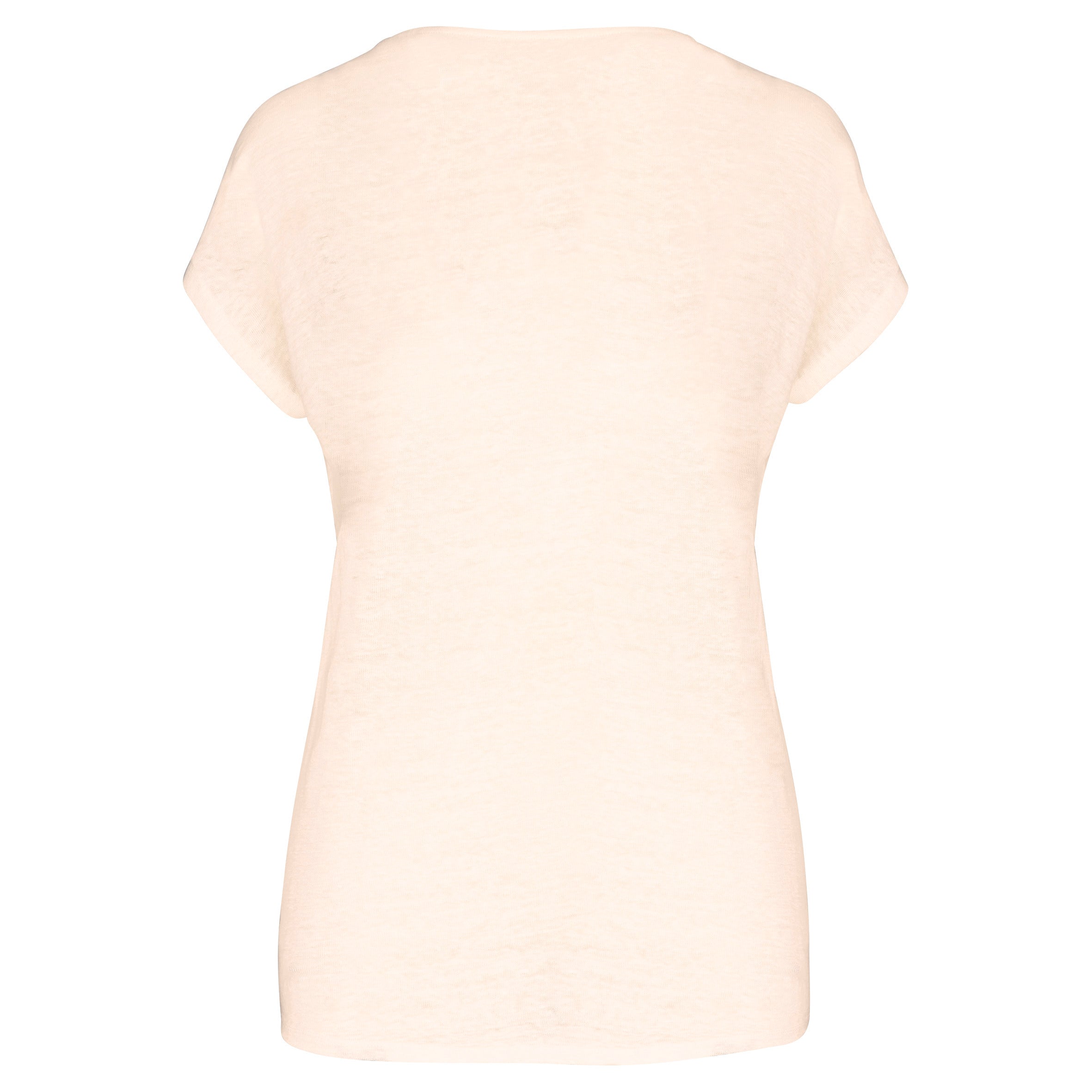 T-shirt en lin col V  femme - 190g