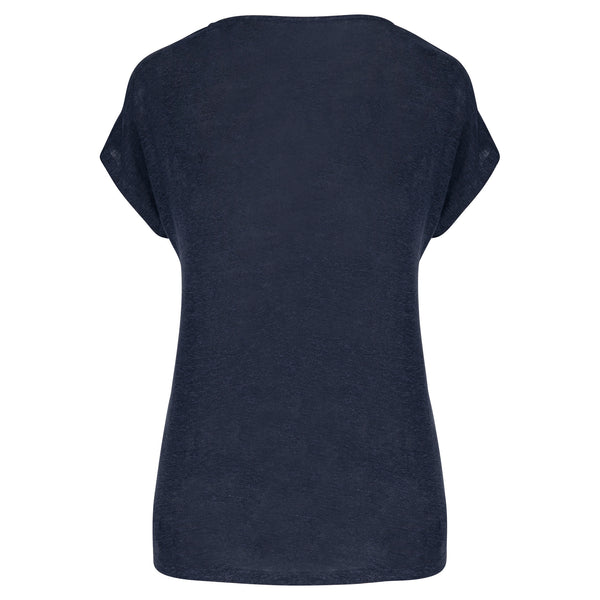 T-shirt en lin col V  femme - 190g