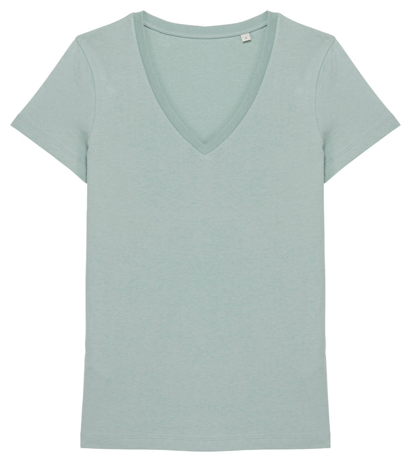 T-shirt col V femme - 155g