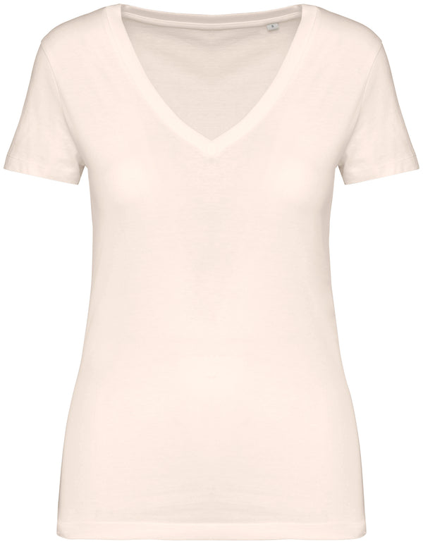 T-shirt col V femme - 155g