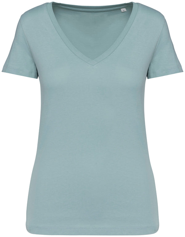 T-shirt col V femme - 155g