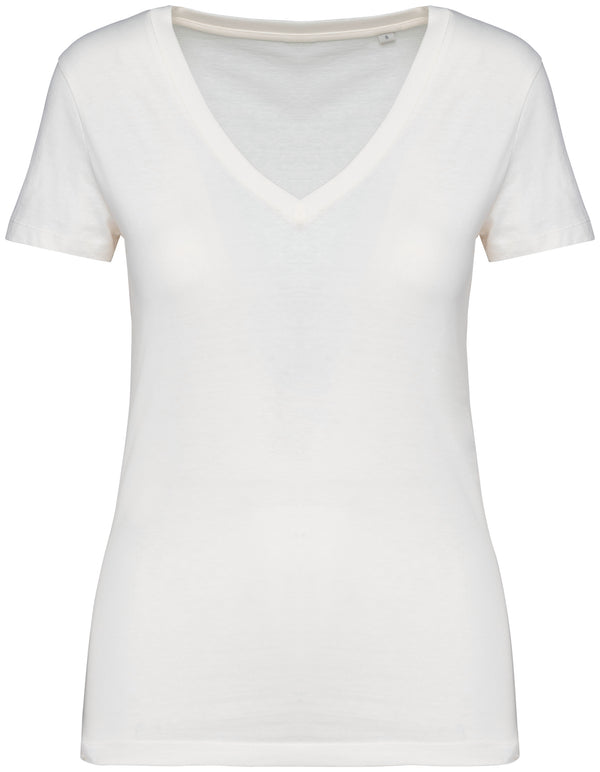 T-shirt col V femme - 155g