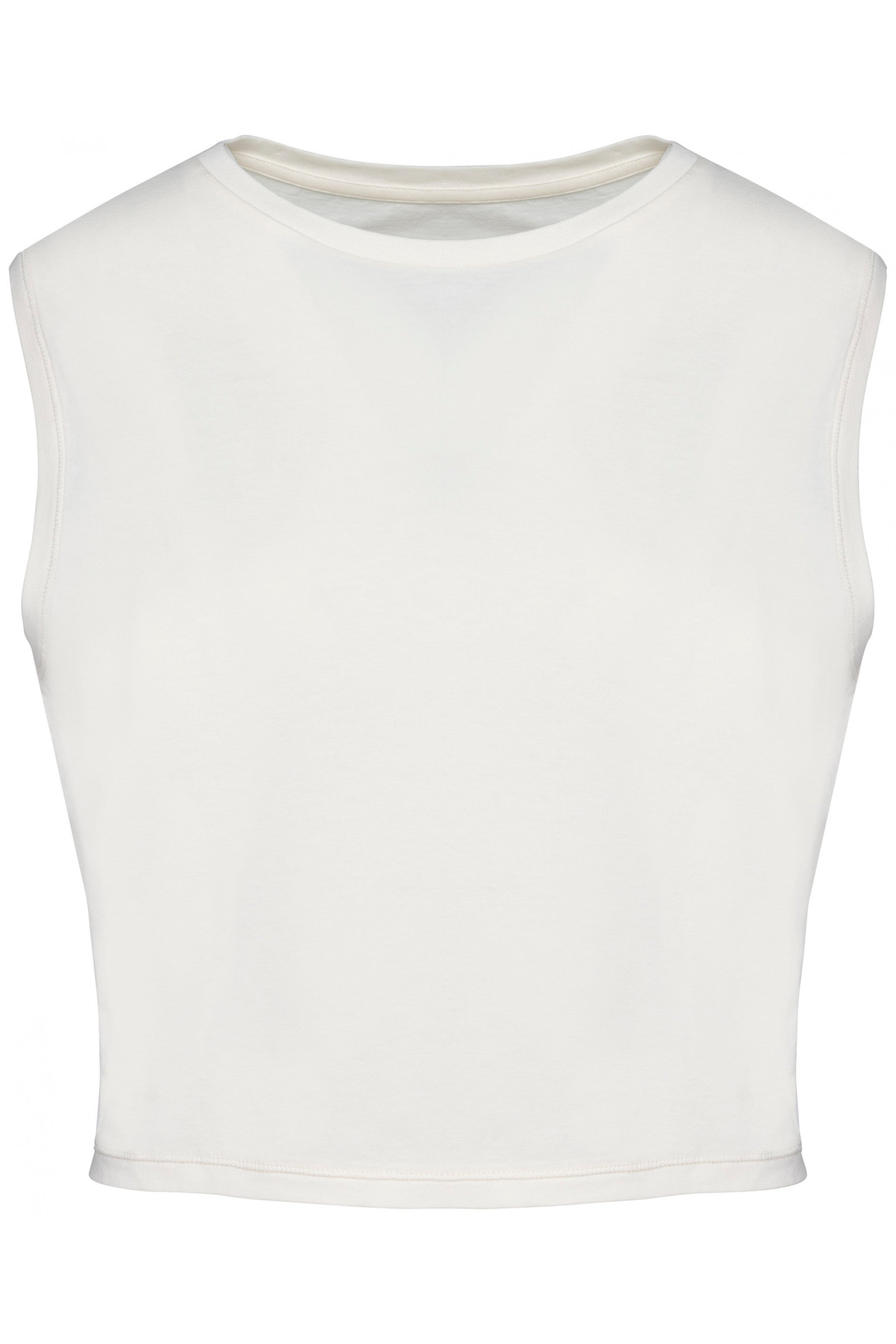 T-shirt crop sans manche femme - 165g