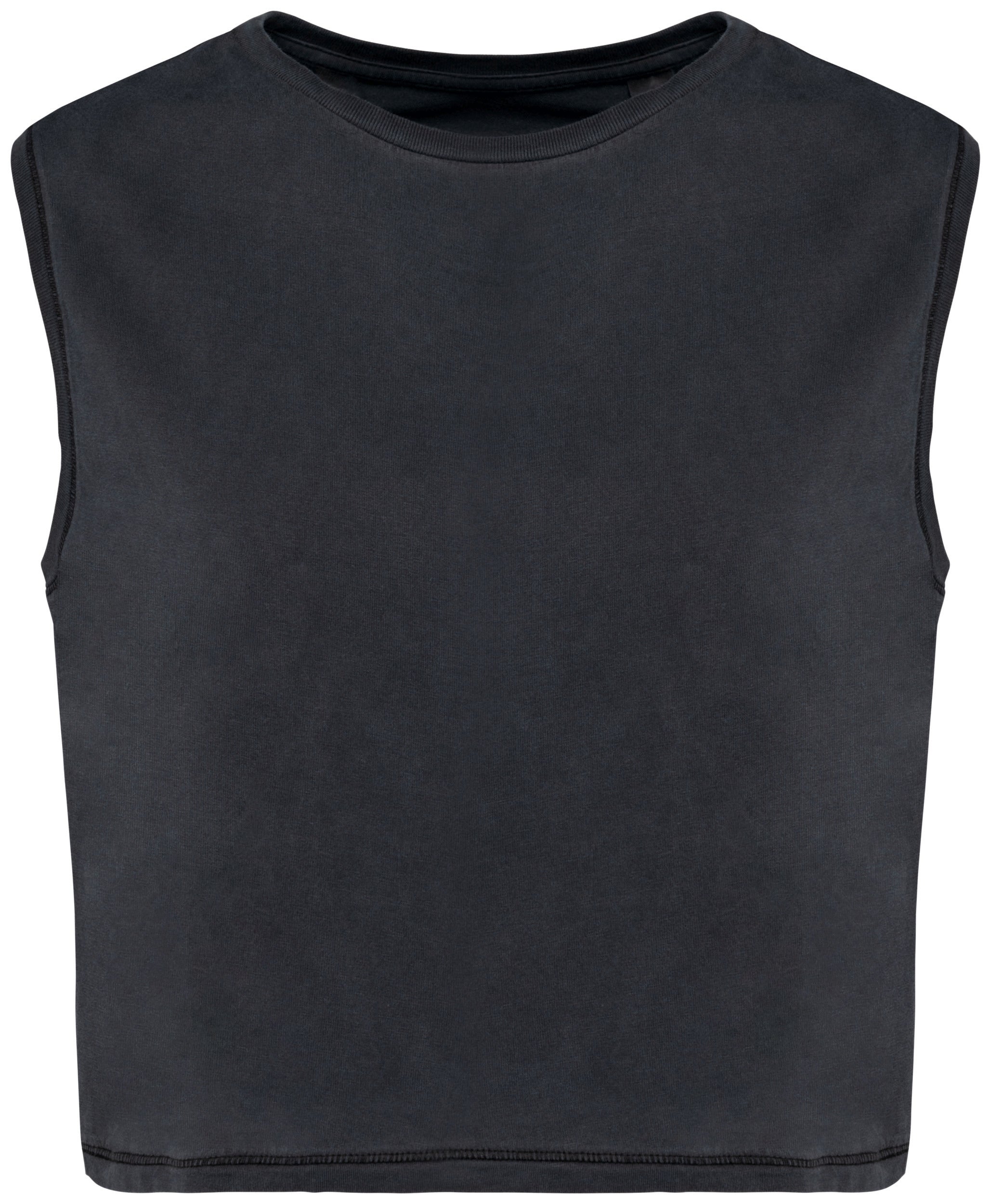 T-shirt crop sans manche femme - 165g