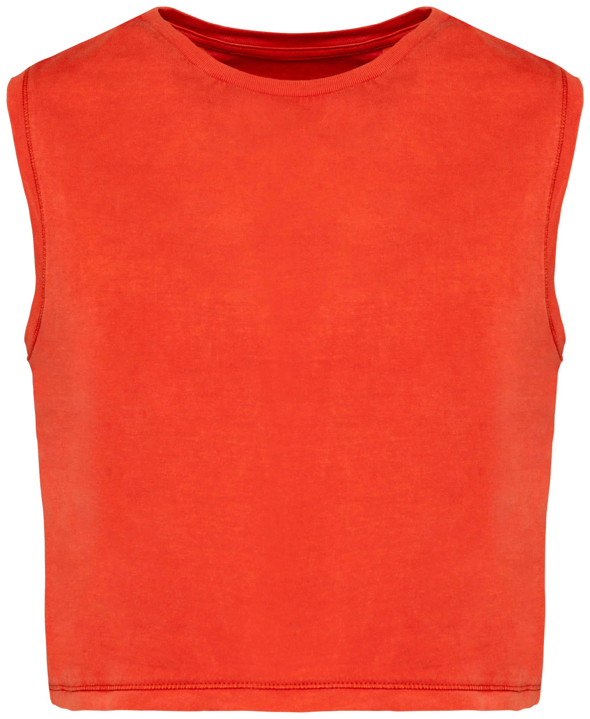 T-shirt crop sans manche femme - 165g
