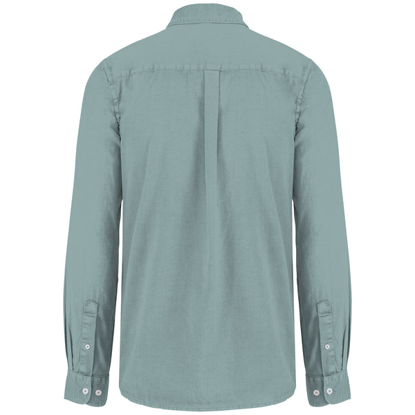 Chemise délavée en coton twill homme - 135g