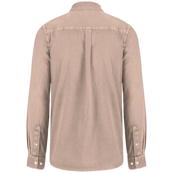 Chemise délavée en coton twill homme - 135g