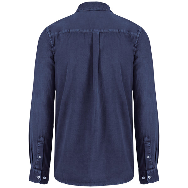 Chemise délavée en coton twill homme - 135g